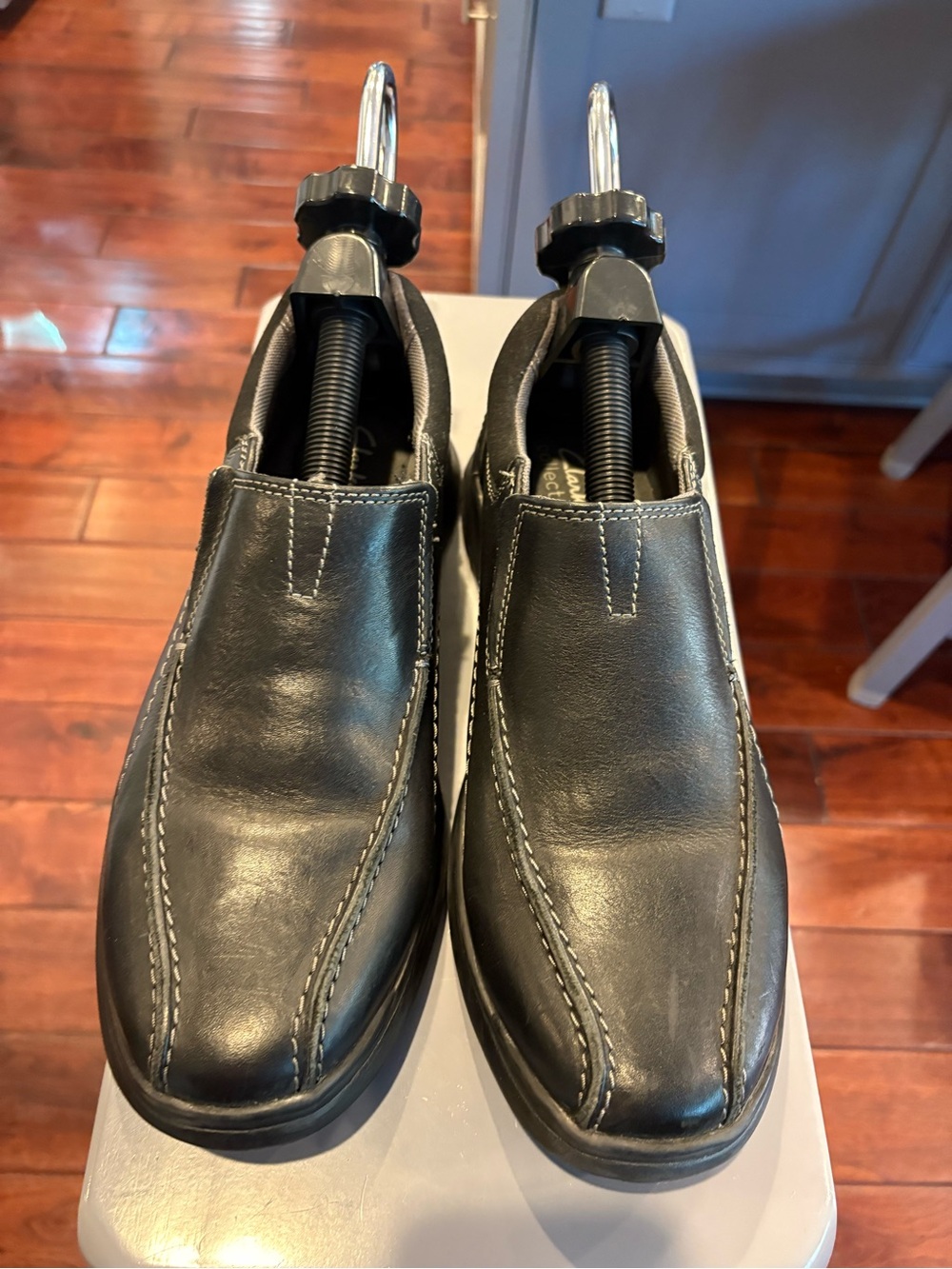 Clarks Collection Black Slip-On Leather Shoe